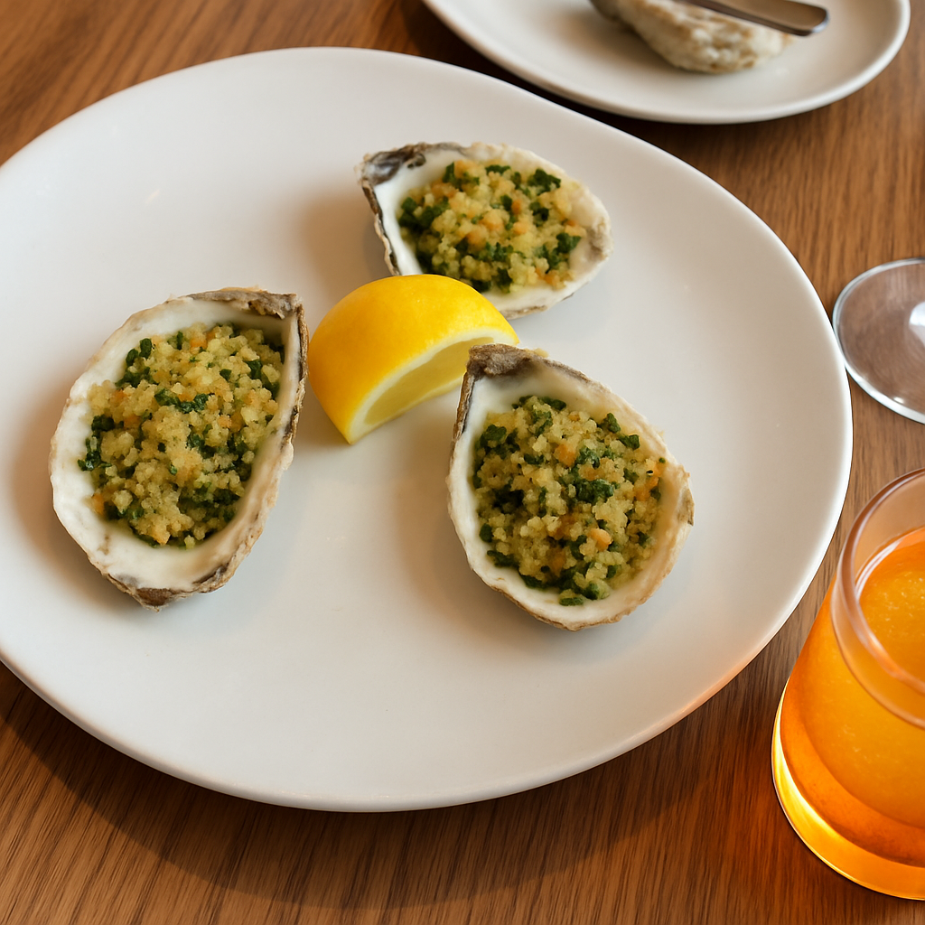 Broiled Oysters With Breadcrumb Topping