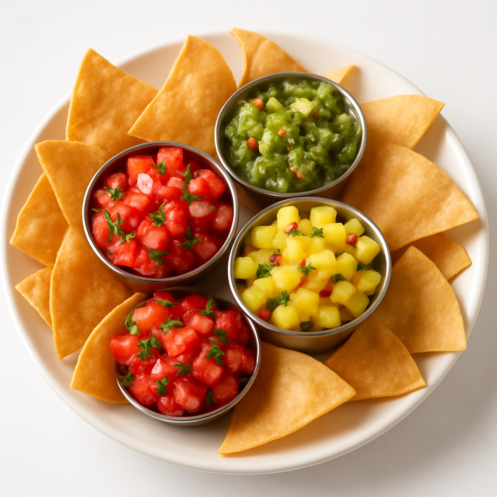 Chips With Trio Of Salsas